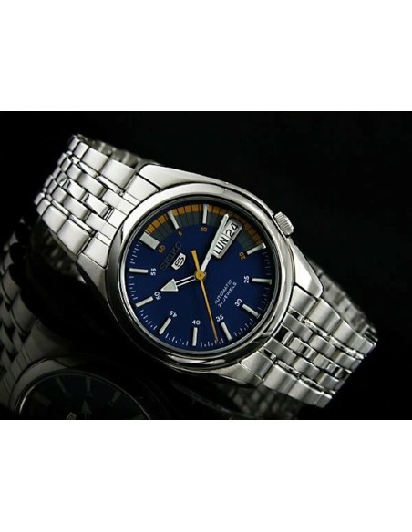 reloj automático unisex Seiko 5 SNK371K1 37mm 30m WR correa de acero