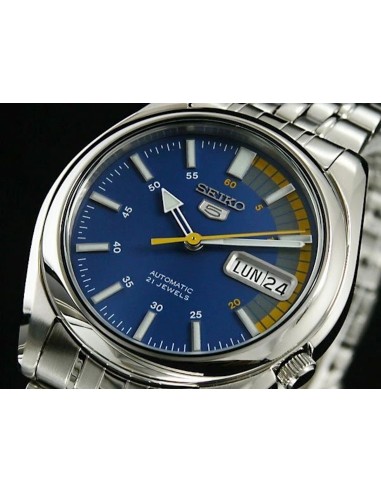 reloj automático unisex Seiko 5 SNK371K1 37mm 30m WR correa de acero