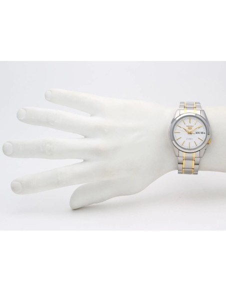 reloj automático unisex Seiko 5 SNKL47K1 37mm 30m WR correa de acero