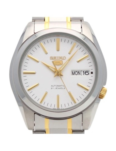 reloj automático unisex Seiko 5 SNKL47K1 37mm 30m WR correa de acero