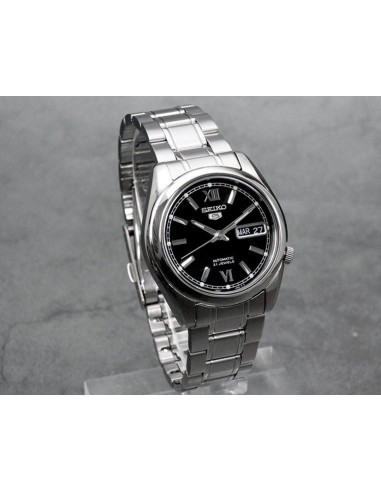reloj automático unisex Seiko 5 SNKL55K1 37mm 30m WR correa de acero