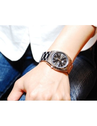 reloj automático unisex Seiko 5 SNKL55K1 37mm 30m WR correa de acero