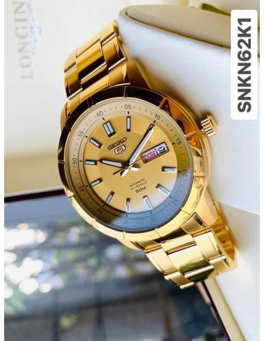 reloj automático hombre Seiko 5 SNKN62K1 43 mm 50m WR correa de acero