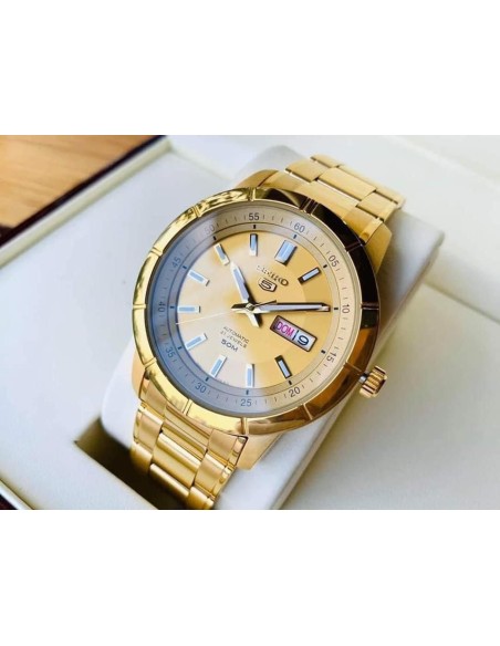reloj automático hombre Seiko 5 SNKN62K1 43 mm 50m WR correa de acero