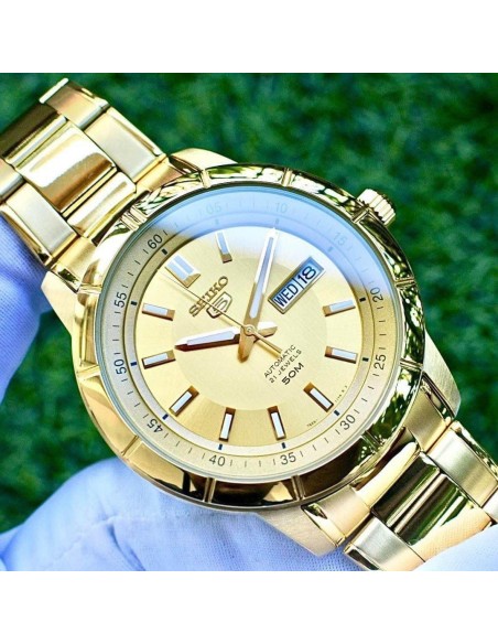 reloj automático hombre Seiko 5 SNKN62K1 43 mm 50m WR correa de acero
