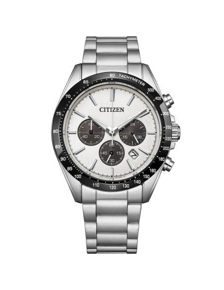 Citizen Panda Chronograph CA4764-57A JDM 39.6mm cristal de zafiro 100m WR correa de acero