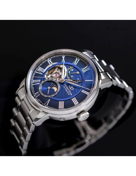 mecánico hombre Orient Star Moon Phase Seiran RK-BT0002L 41mm JDM hecho en Japón cristal de zafiro doble