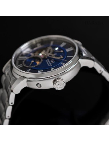 mecánico hombre Orient Star Moon Phase Seiran RK-BT0002L 41mm JDM hecho en Japón cristal de zafiro doble