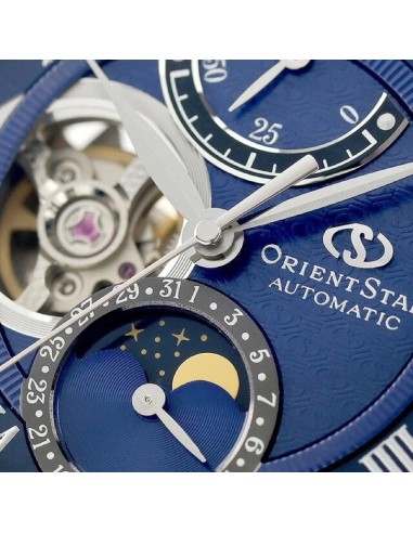 mecánico hombre Orient Star Moon Phase Seiran RK-BT0002L 41mm JDM hecho en Japón cristal de zafiro doble