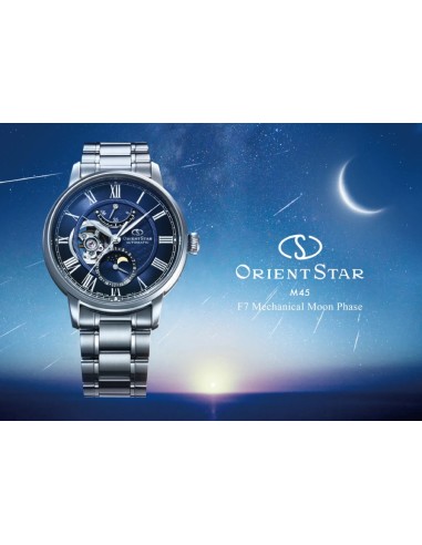 mecánico hombre Orient Star Moon Phase Seiran RK-BT0002L 41mm JDM hecho en Japón cristal de zafiro doble