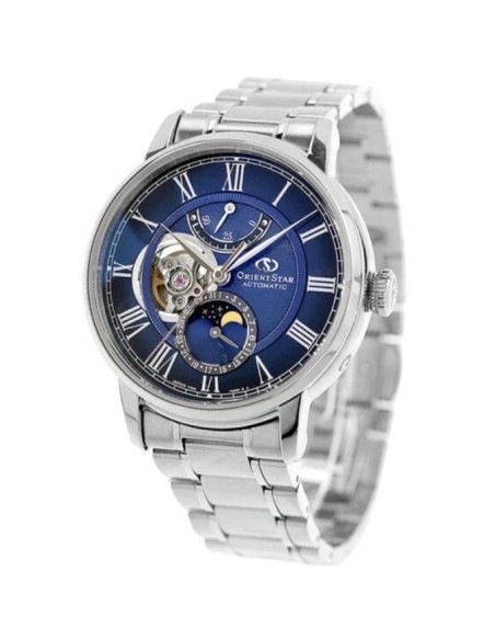 mecánico hombre Orient Star Moon Phase Seiran RK-BT0002L 41mm JDM hecho en Japón cristal de zafiro doble