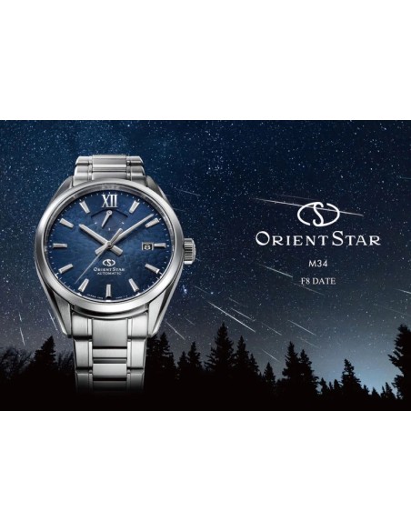 mecánico hombre Orient Star Hoshikuzu RK-BX0003L   40mm JDM M34 F8 Date      F8N64 cristal de zafiro 60h
