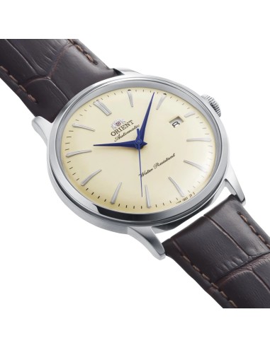 Reloj automático hombre Orient Bambino French Vanilla RN-AC0033Y JDM 40.5mm correa de cuero Calibre F6724