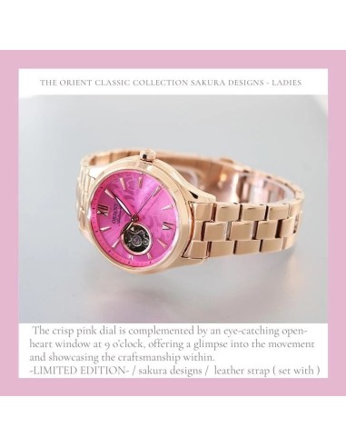 automático mujer Orient Star Semi-Skeleton Sakura Blossom  RN-AG0730J 35.9mm JDM Limited Edition