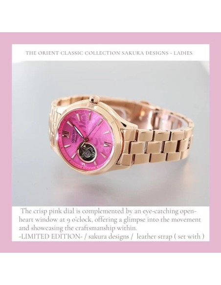automático mujer Orient Star Semi-Skeleton Sakura Blossom  RN-AG0730J 35.9mm JDM Limited Edition