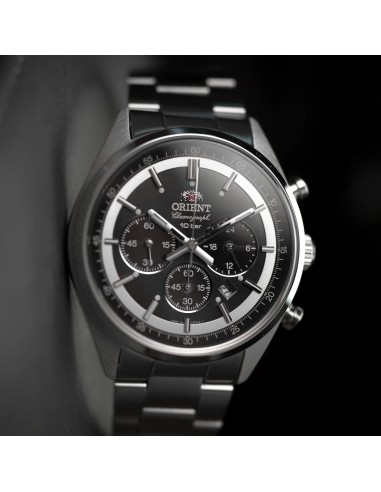 cronógrafo solar hombre Orient Kōboku Panda Neo’s 70 WV0011TX 42 mm JDM hecho en Japón