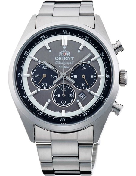 cronógrafo solar hombre Orient Kōboku Panda Neo’s 70 WV0011TX 42 mm JDM hecho en Japón