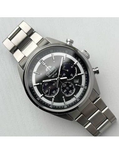 cronógrafo solar hombre Orient Kōboku Panda Neo’s 70 WV0011TX 42 mm JDM hecho en Japón