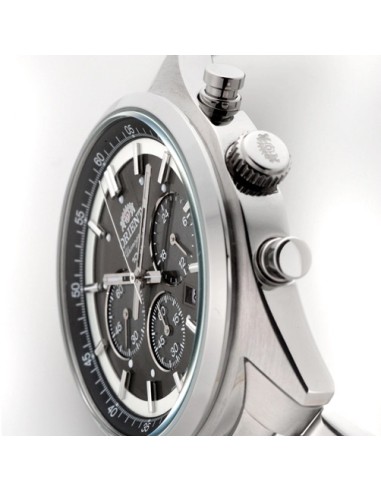 cronógrafo solar hombre Orient Kōboku Panda Neo’s 70 WV0011TX 42 mm JDM hecho en Japón