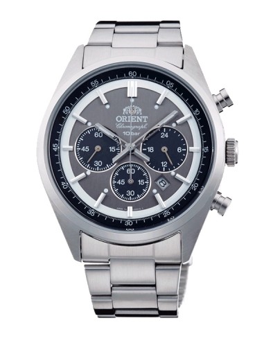 cronógrafo solar hombre Orient Kōboku Panda Neo’s 70 WV0011TX 42 mm JDM hecho en Japón
