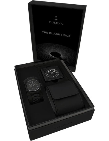 Bulova Lunar Pilot Black Hole 98A335 41mm Limited Edition 100m WR cristal de zafiro plano