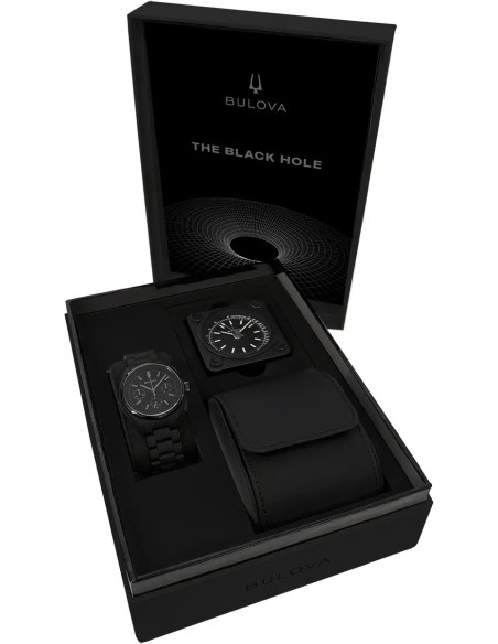 Bulova Lunar Pilot Black Hole 98A335 41mm Limited Edition 100m WR cristal de zafiro plano