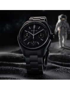 Bulova Lunar Pilot Black Hole 98A335 41mm Limited Edition 100m WR cristal de zafiro plano