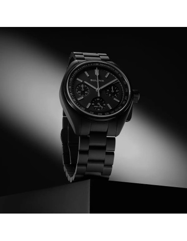 Bulova Lunar Pilot Black Hole 98A335 41mm Limited Edition 100m WR cristal de zafiro plano