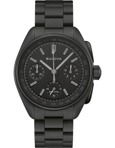 Bulova Lunar Pilot Black Hole 98A335 41mm Limited Edition 100m WR cristal de zafiro plano