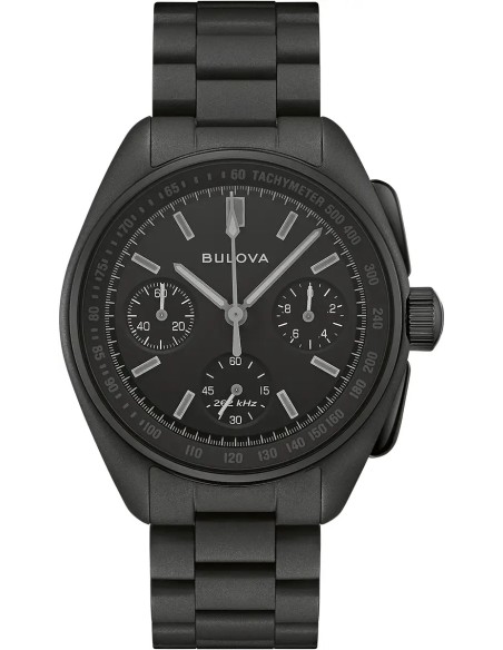 Bulova Lunar Pilot Black Hole 98A335 41mm Limited Edition 100m WR cristal de zafiro plano