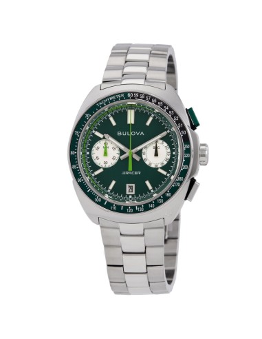 reloj cronógrafo cuarzo Bulova Racer Chronograph 98B468 42mm 100m WR correa de acero