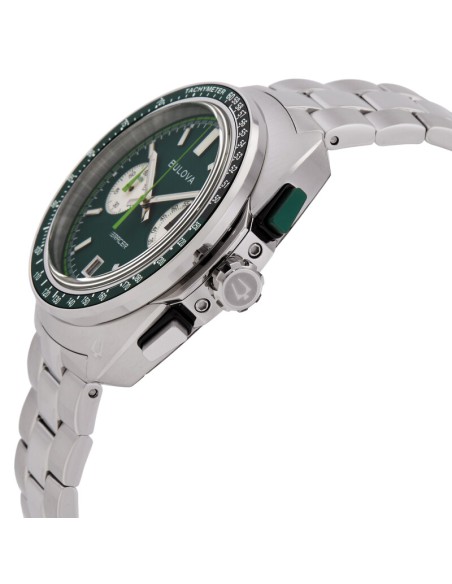 reloj cronógrafo cuarzo Bulova Racer Chronograph 98B468 42mm 100m WR correa de acero