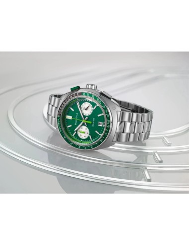 reloj cronógrafo cuarzo Bulova Racer Chronograph 98B468 42mm 100m WR correa de acero