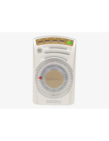 Metrónomo Electrónico de Cuarzo Seiko SQ60W  JDM 62×100×29,5 mm – Con Dial de Ajuste
