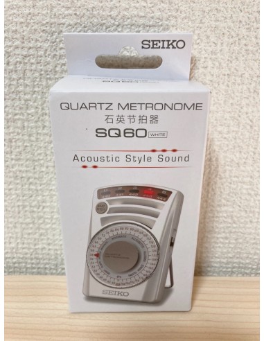 Metrónomo Electrónico de Cuarzo Seiko SQ60W  JDM 62×100×29,5 mm – Con Dial de Ajuste