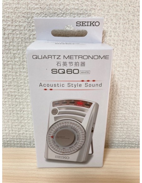 Metrónomo Electrónico de Cuarzo Seiko SQ60W  JDM 62×100×29,5 mm – Con Dial de Ajuste