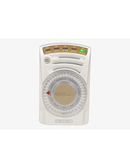 Metrónomo Electrónico de Cuarzo Seiko SQ60W  JDM 62×100×29,5 mm – Con Dial de Ajuste