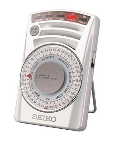 Metrónomo Electrónico de Cuarzo Seiko SQ60W  JDM 62×100×29,5 mm – Con Dial de Ajuste