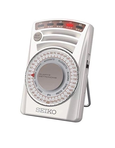 Metrónomo Electrónico de Cuarzo Seiko SQ60W  JDM 62×100×29,5 mm – Con Dial de Ajuste