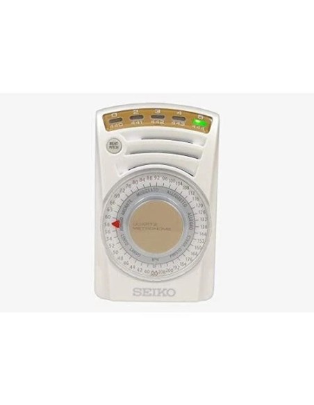 Metrónomo Electrónico de Cuarzo Seiko SQ60W  JDM 62×100×29,5 mm – Con Dial de Ajuste
