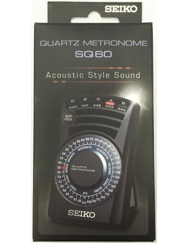 Metrónomo Seiko SQ60B JDM 39 posiciones - Sonido Acústico Mejorado Indicador Visual