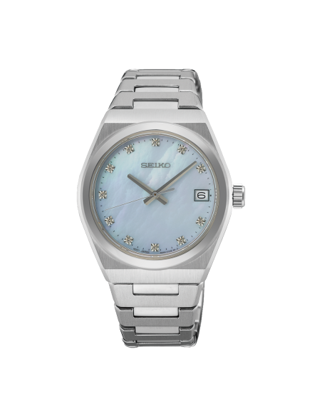 mujer cuarzo Seiko Classic Diamonds SUR603P1 34mm cristal de zafiro 100m