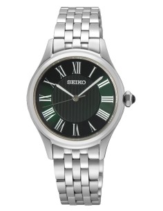 reloj mujer cuarzo Seiko Classic Emerald SUR611P1 29.6mm 50m WR correa de acero