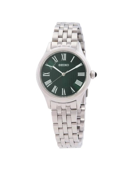 reloj mujer cuarzo Seiko Classic Emerald SUR611P1 29.6mm 50m WR correa de acero