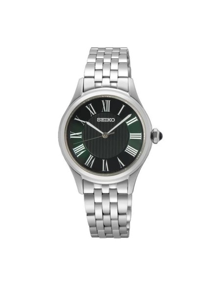 reloj mujer cuarzo Seiko Classic Emerald SUR611P1 29.6mm 50m WR correa de acero