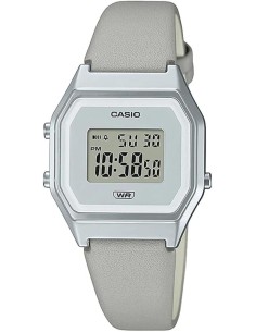 Reloj mujer Vintage Iconic Casio LA680WEL-8E alarma cronómetro luz LED correa de cuero