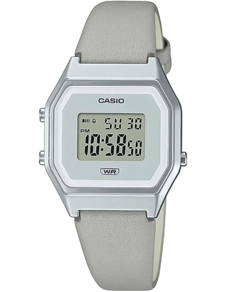 Reloj mujer Vintage Iconic Casio LA680WEL-8E alarma cronómetro luz LED correa de cuero