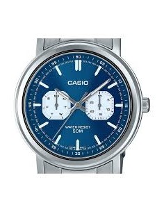 reloj clásico hombre Casio MTP-E335D-2E1 41mm 50m WR correa de acero  Manecillas y marcadores luminosos