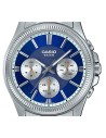 reloj deportivo hombre Casio Enticer MTP-1375D-1A dial negro correa de acero resistente al agua 50m