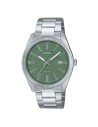 Reloj hombre analogico MTP-1302DA-3AV correa acero inoxidable dial verde